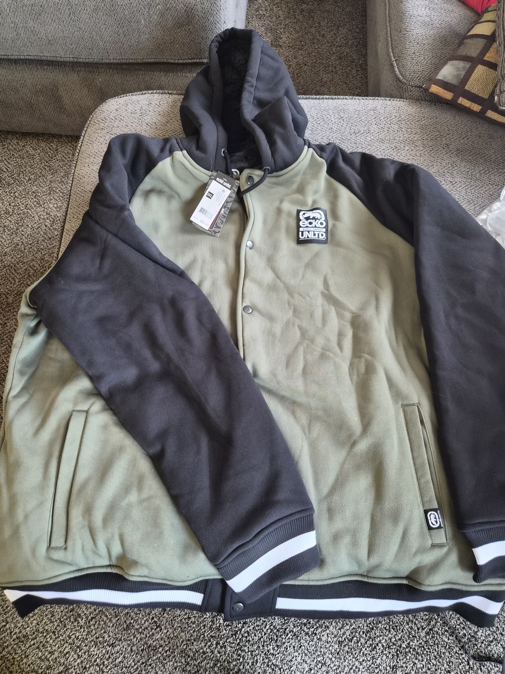 Ecko UNLTD Olive & Black Hooded Jacket 3XL